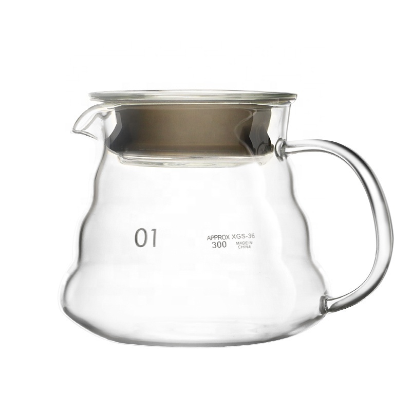 NIBU Wholesale Hand Brew Coffee Server Glass Drip Pot Pour Over Coffee Maker Coffee Drip Kettle