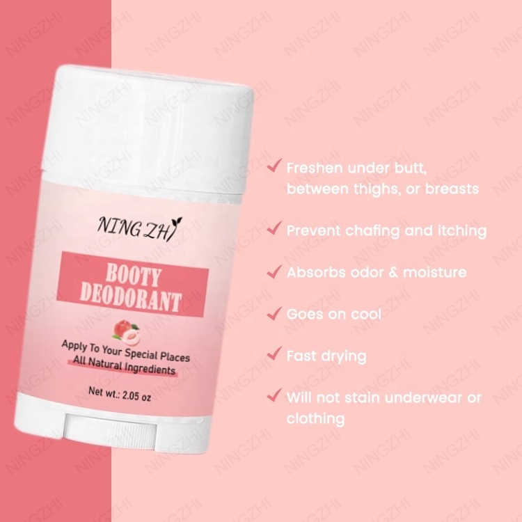 Private label 100% natural vegan peach feminine booty deodorant for sale