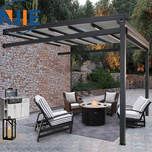 Swing aluminum garden pergola gazebo retractable sunshade steel structure free standing pergola gazebo outdoor