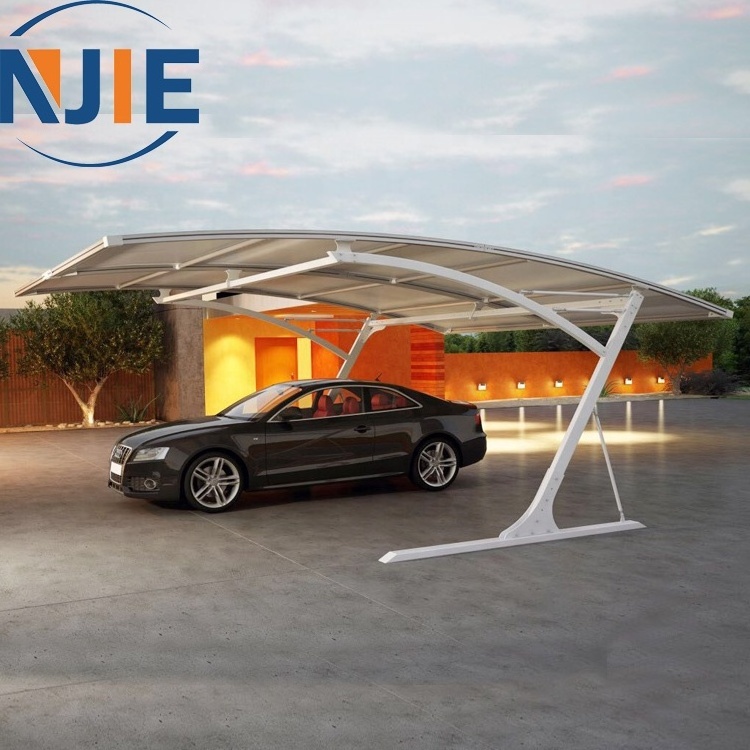 Custom made solar carport structure with led light