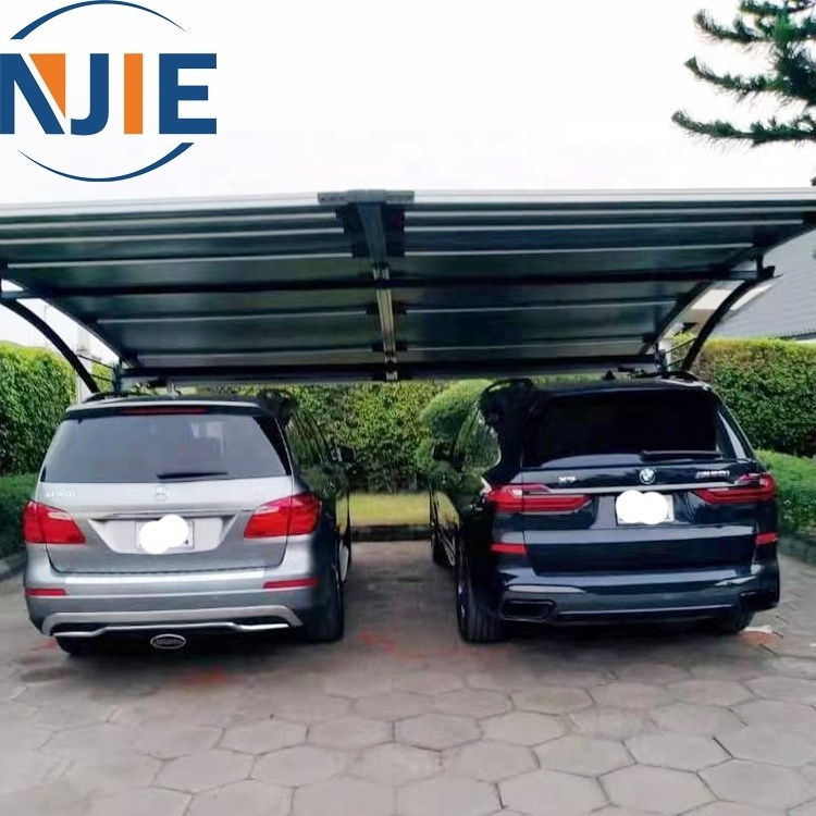 Custom made solar carport structure with led light