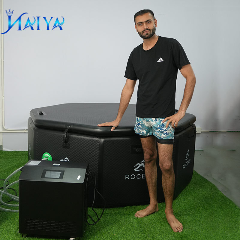 Naiya Hot Sale Customized Size Dropstitch Inflatable Portable Ice Tub Barrel Bath Pool Cold Therapy Plunge Ice Bath Recovery Pod