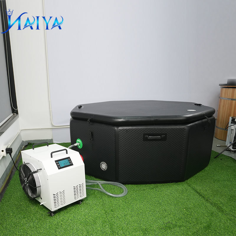 Naiya Customized Color Round Inflatable Hot Tub Portable Hot Tub With Heated Water System and Air Bubble Jets