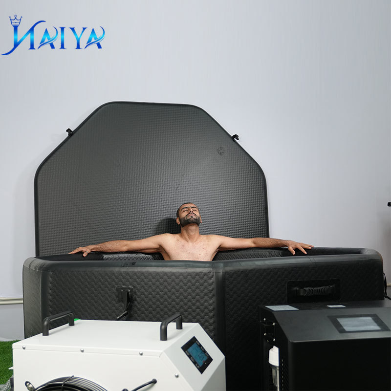 Naiya Customized Color Round Inflatable Hot Tub Portable Hot Tub With Heated Water System and Air Bubble Jets