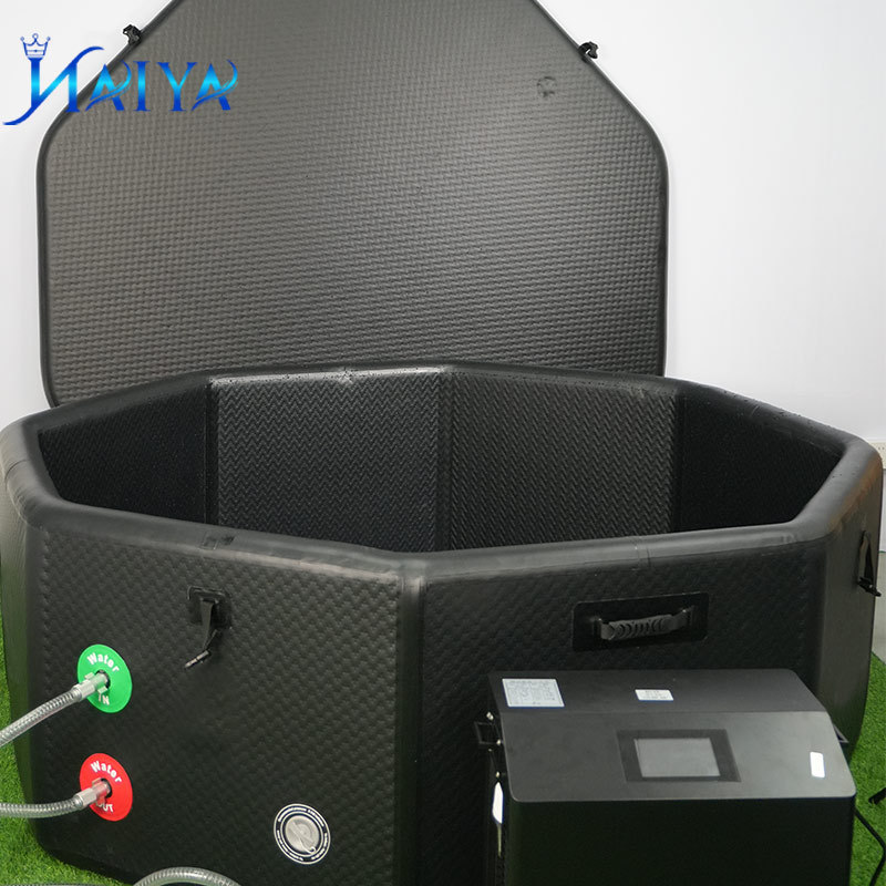 Naiya Customized Color Round Inflatable Hot Tub Portable Hot Tub With Heated Water System and Air Bubble Jets