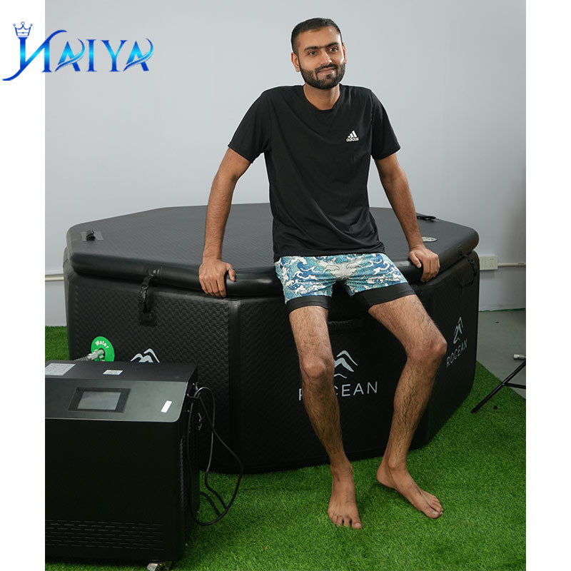 Naiya Hot Sale Customized Size Dropstitch Inflatable Portable Ice Tub Barrel Bath Pool Cold Therapy Plunge Ice Bath Recovery Pod