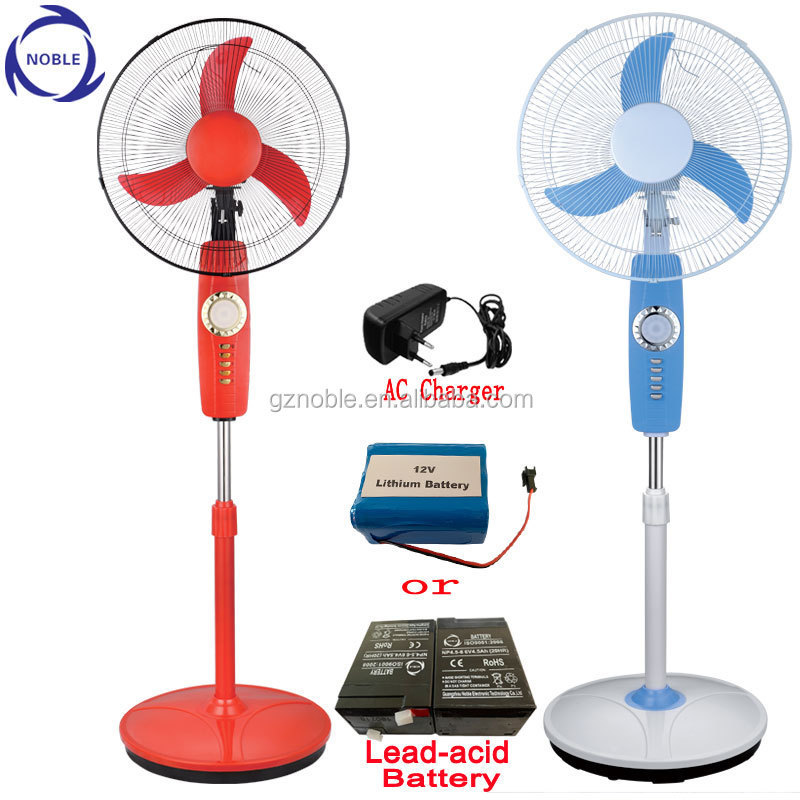 China factory 16inch/18inch solar ac/dc adjustable portable mini rechargeable ceiling fan