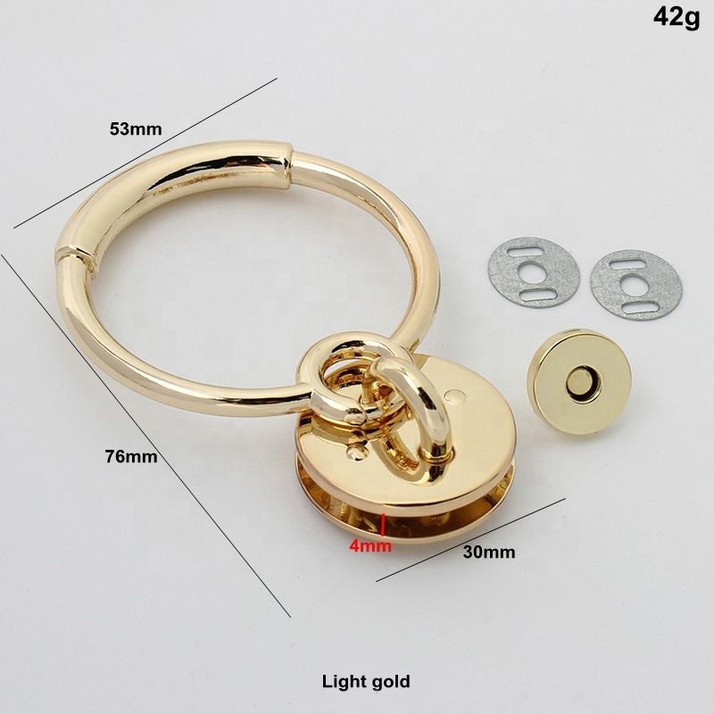 Nolvo World Good quality Light gold series Magnetic Lock Fastening buckle, snap button for bag