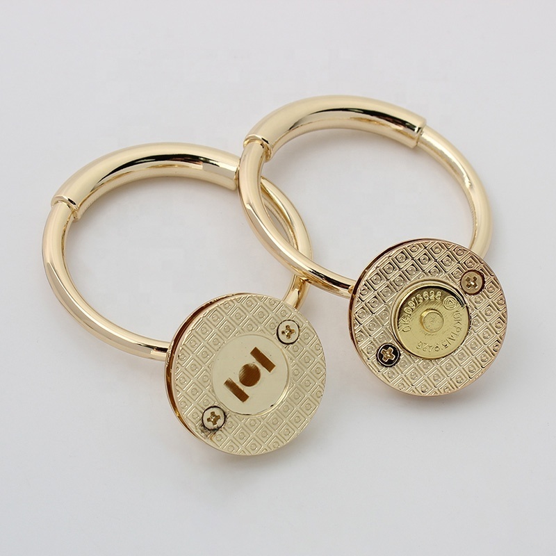 Nolvo World Good quality Light gold series Magnetic Lock Fastening buckle, snap button for bag