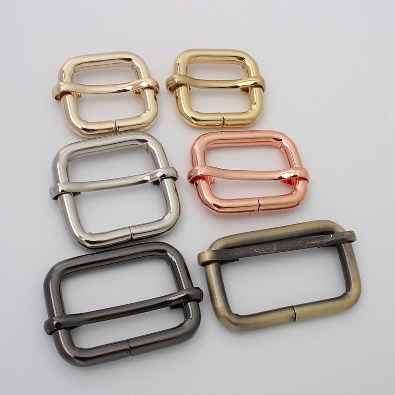 13mm 20mm Gold Brass Metal Alloy Adjustable Tri-glide Round Ring Slide Release Sliders Belt Luggage Strap Buckle Fasteners