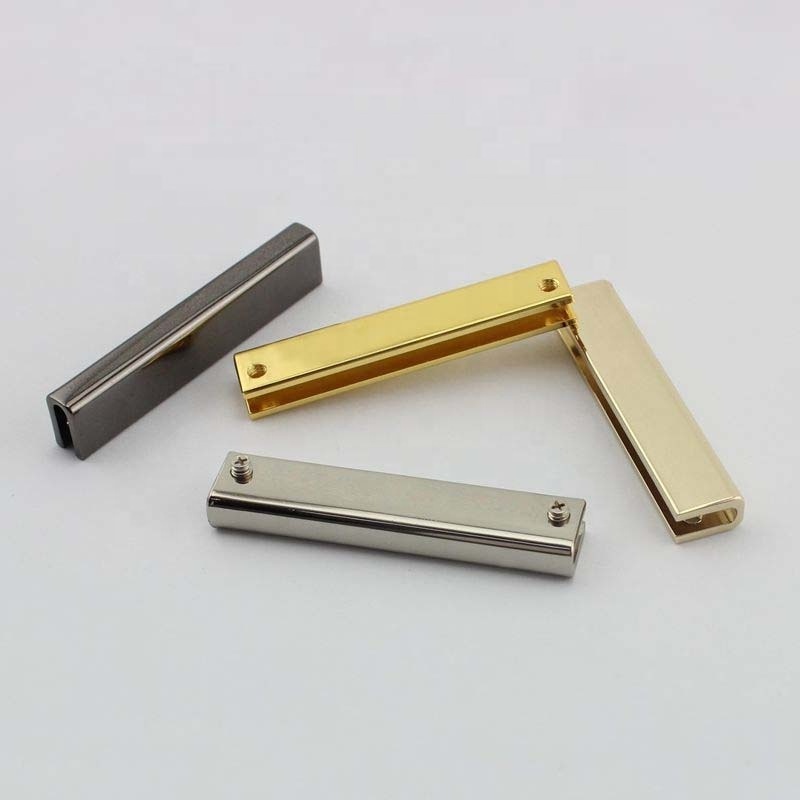 Nolvo World 50*9mm 2 inch metal bag strap clasp purse side clip by screw high quality square strap cover clasp