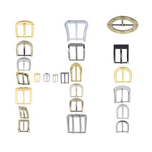 Nolvo World Metal 16mm 13mm Square Solid Brass Center Double Bar Buckle Belt Rectangular Pin Buckles For Sandal Shoes