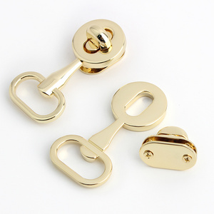 Nolvo World 30*61mm New Metal Clasp Handbag Clasp Design Decorate Turn Lock Accessories Press Lock Hardware For Women Bags