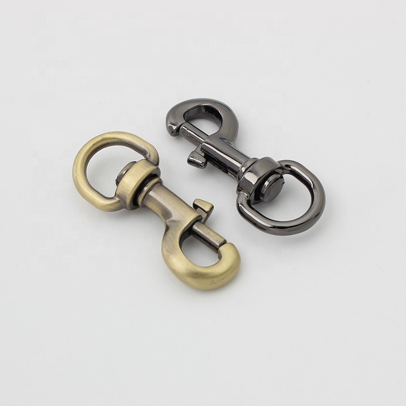 Wholesale 12mm Metal Gold Black Color Trigger Leash Claw Hook Key Lobster Clasp Swivel Snap Hooks Buckle For Purse/Handbags