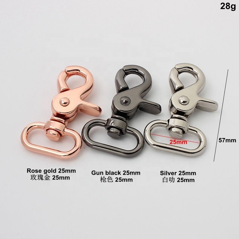 Nolvo World 20Mm 25Mm 32Mm 38Mm Metal Gold Silver Bag Buckle Lobster Clasp Purse Hook Dog Hook Trigger Swivel Snap Hook For Bag