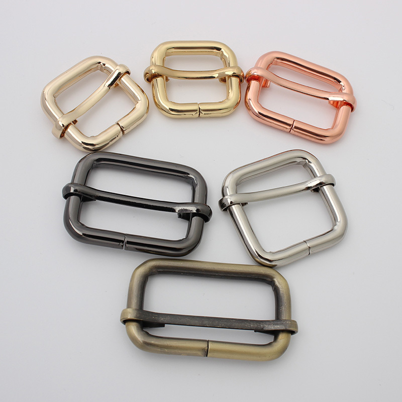 13mm 20mm Gold Brass Metal Alloy Adjustable Tri-glide Round Ring Slide Release Sliders Belt Luggage Strap Buckle Fasteners