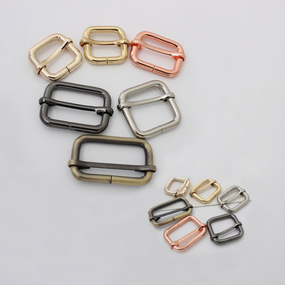 13mm 20mm Gold Brass Metal Alloy Adjustable Tri-glide Round Ring Slide Release Sliders Belt Luggage Strap Buckle Fasteners