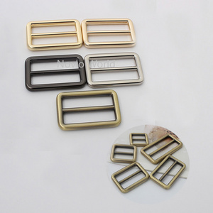 Fashion Gold Brass Metal Alloy Adjustable Tri-glide Round Ring Slide Release Sliders Belt Luggage Strap Buckle Fasteners