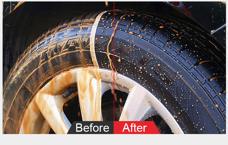 Long Lasting Super Shine Dressing for Tires Trim High Glossy Wet Wheel Look Spray Tyre Renew Restore