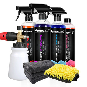 Clean & Shine Car Wash Kit - Safe for Cars Trucks Motorcycles SUV Jeeps RVs & More Including 4 Car Detailing Chemicals