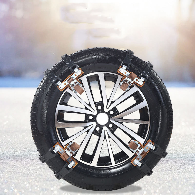 Steel Vehicle Tire Traction Chain Car SUV Truck Anti Skid Tyre Off Road Snow Chain for 165mm-195mm Wide Tires