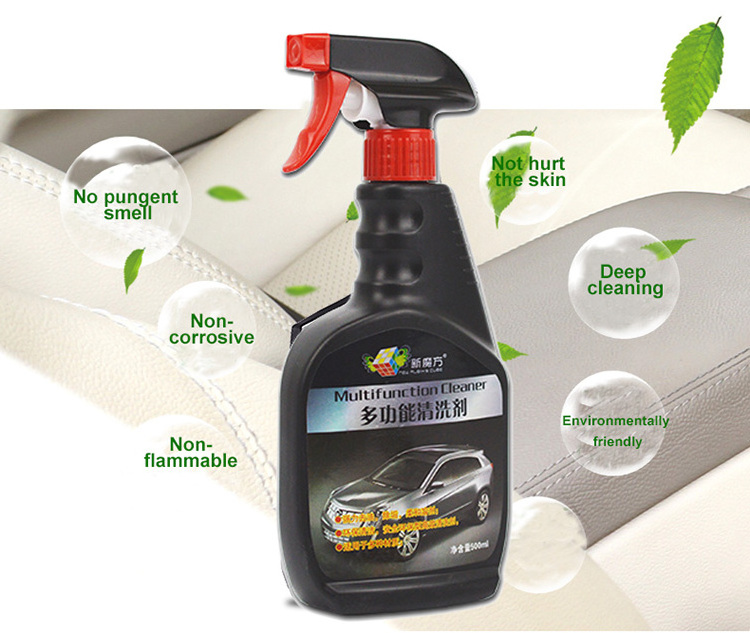 Multipurpose Clean & Shine Interior Car Cleaner and Dressing Waterless Restore Leather Plastic and Vinyl Surfaces 500ml