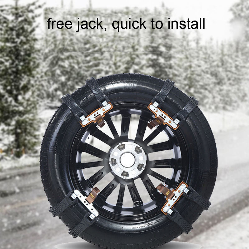 Steel Vehicle Tire Traction Chain Car SUV Truck Anti Skid Tyre Off Road Snow Chain for 165mm-195mm Wide Tires