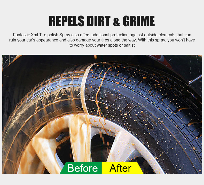 Tire Coating Spray Hydrophobic For Car Wheel Auto Care Re-black Shine Chemistry Filler Auto Car Tire Gloss Repair Spray