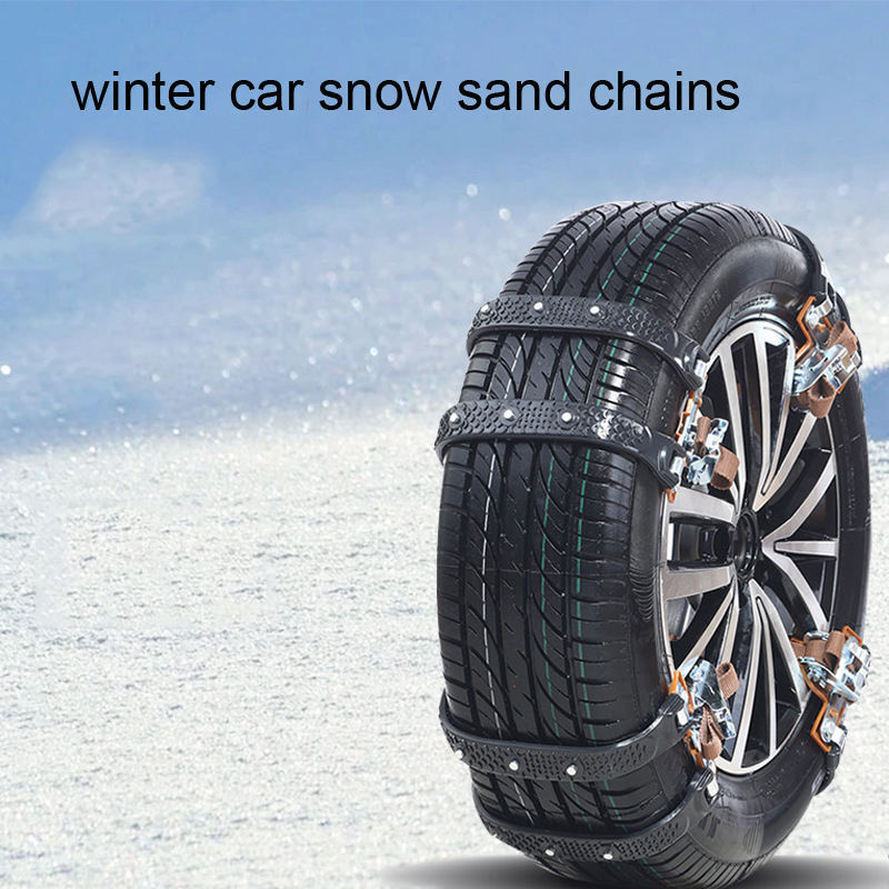 Steel Vehicle Tire Traction Chain Car SUV Truck Anti Skid Tyre Off Road Snow Chain for 165mm-195mm Wide Tires