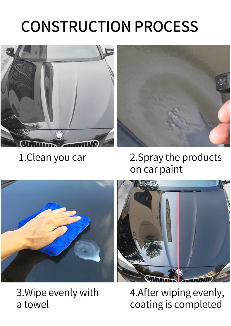 10oz Bottle High Gloss Car Wax Spray Ceramic Detail Spray Silicon Dioxide Car Paint Sealant