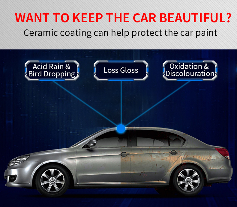 Manufacturer Direct Selling Nano Car Crystal Ceramic Coating High Gloss Super Hydrophobic Car Paint Care