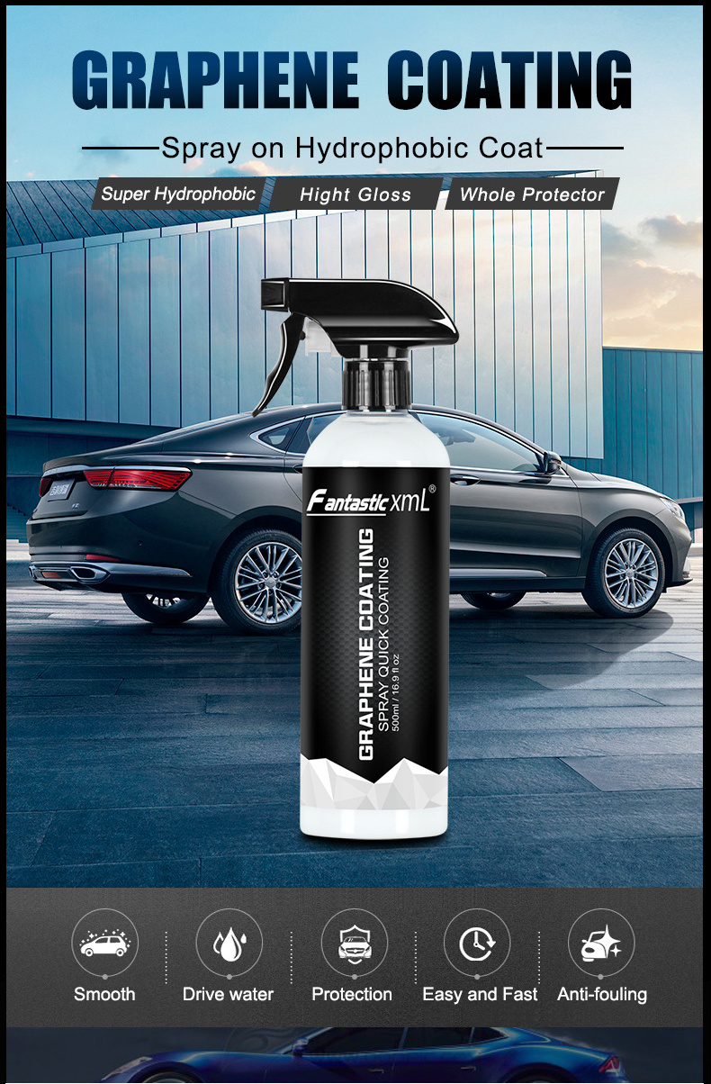 Premium Nano SiO2 Protection Graphene Ceramic Coating Spray High Glossy Hydrophobic 500ML