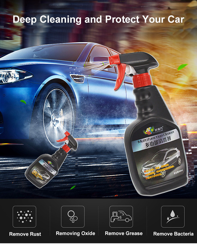 Multipurpose Clean & Shine Interior Car Cleaner and Dressing Waterless Restore Leather Plastic and Vinyl Surfaces 500ml