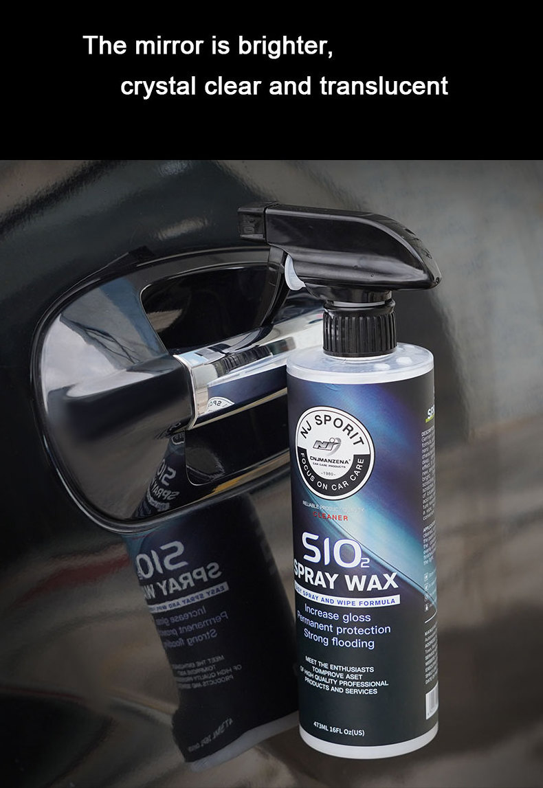 China Car Detailing Spray Wax SIO2 Increase Gloss Nano Coating Wax Easy to Use Hydrophobic Car Polish Use On Wet Or Dry Surfaces