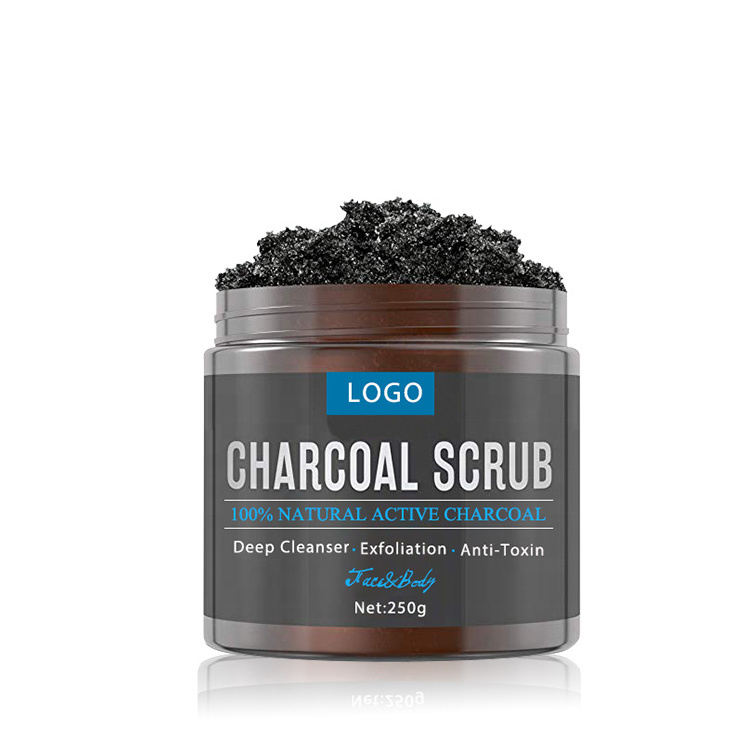 OEM Korea Beauty Natural Organic Pure Bamboo charcoal Face Body Care Scrub