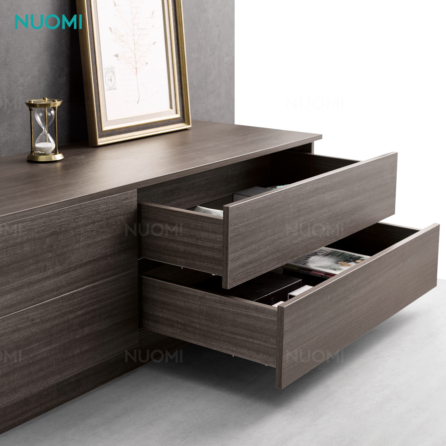 NUOMI EASE series Ball Bearing Hide Drawer SlidesTrack High-End Concealed Buffering Drawer Runner Heavy Duty Soft Close Slides