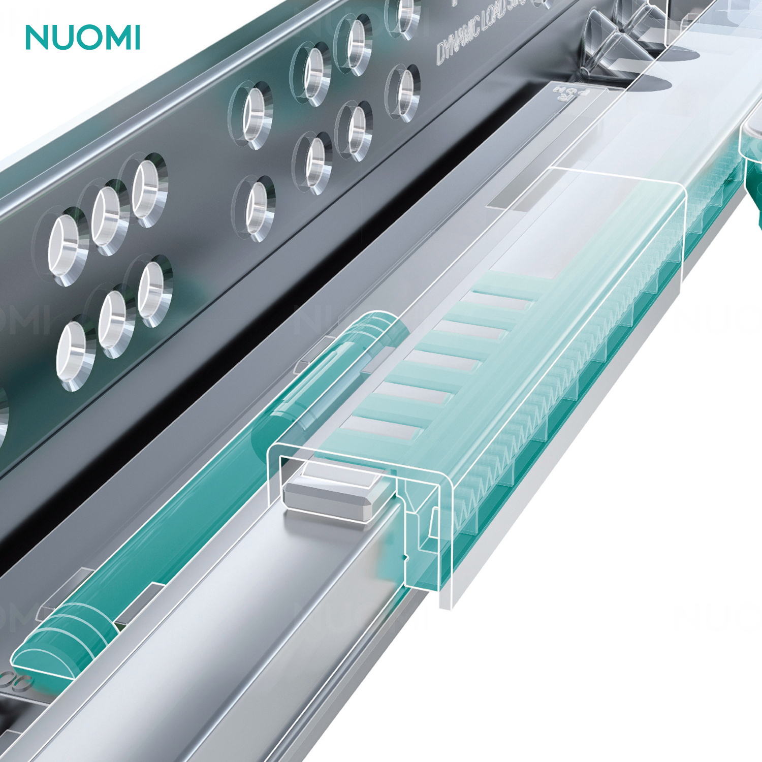 NUOMI Ease Series Soft Close Drawer Slide Drawer Runners Ball Bearing Slide Concealed Telescopic Channel Drawer Slide