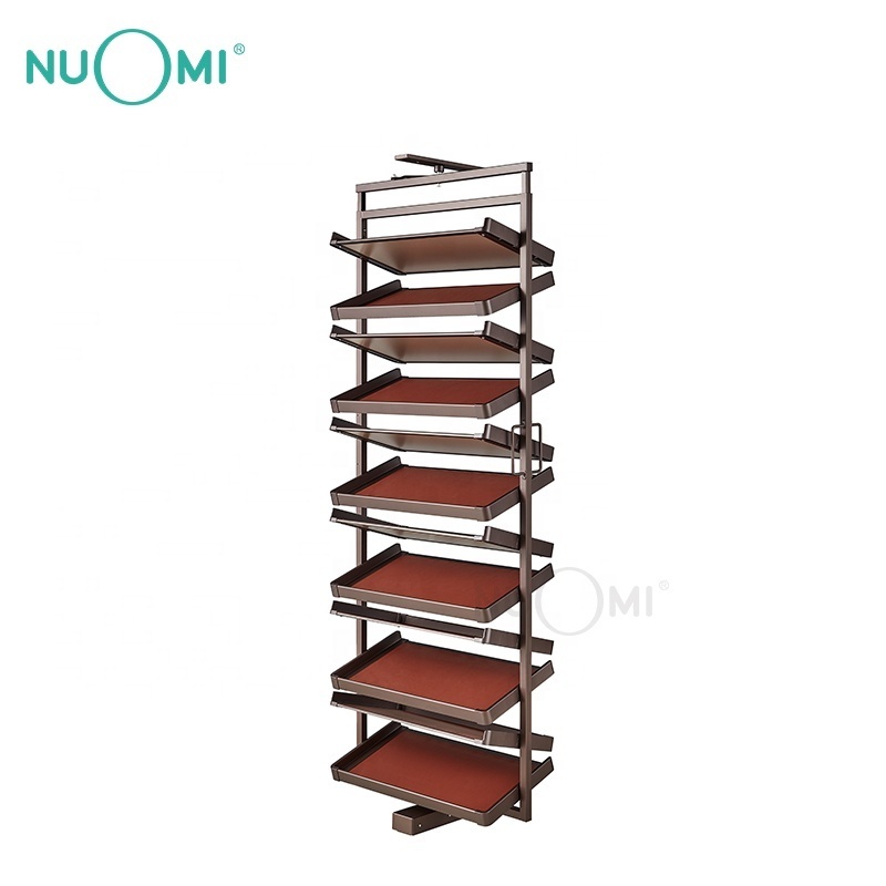 NUOMI Hera Series High Quality Wooden Bedroom Furniture 360 Degree Vertical Rotating Shoe Rack