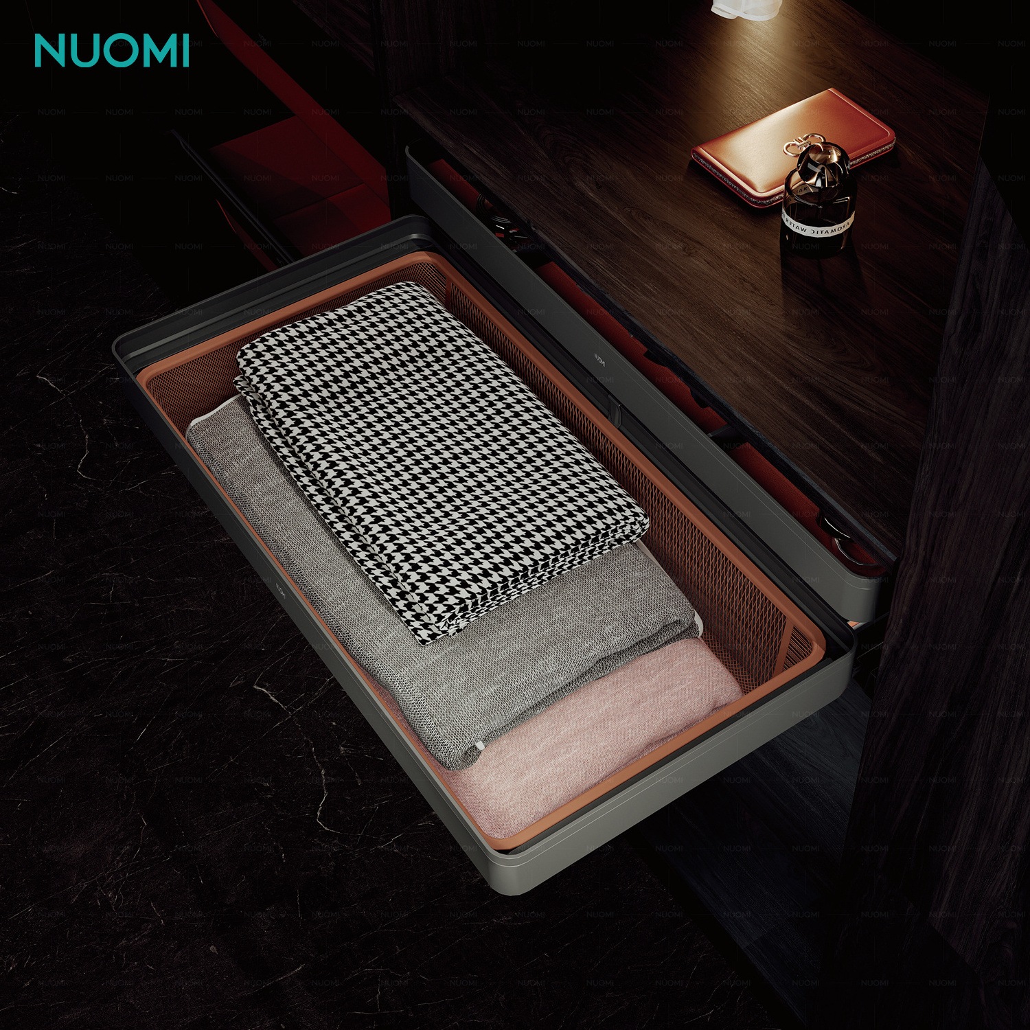 NUOMI Furniture Wardrobe Hardware Bedroom Accessories Cabinet Storage Closet Organizer Metal Hidden Pull Out Pants Trouser Rack