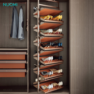 NUOMI RALPHIE Wardrobe Hardware Accessories Modern Revolving Shoe Rack Storage Organizer Cabinet Metal 360 Rotating Shoe Rack