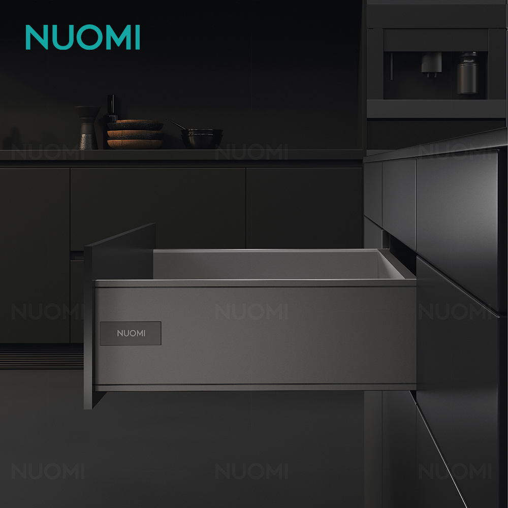 NUOMI Furniture Hardware JANE Series Slim Tandem Cabinet Drawer Box Runner Rail Soft Closing Undermount Drawer Slide for Kitchen