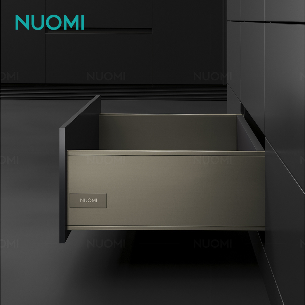 NUOMI Furniture Hardware JANE Series Slim Tandem Cabinet Drawer Box Runner Rail Soft Closing Undermount Drawer Slide for Kitchen