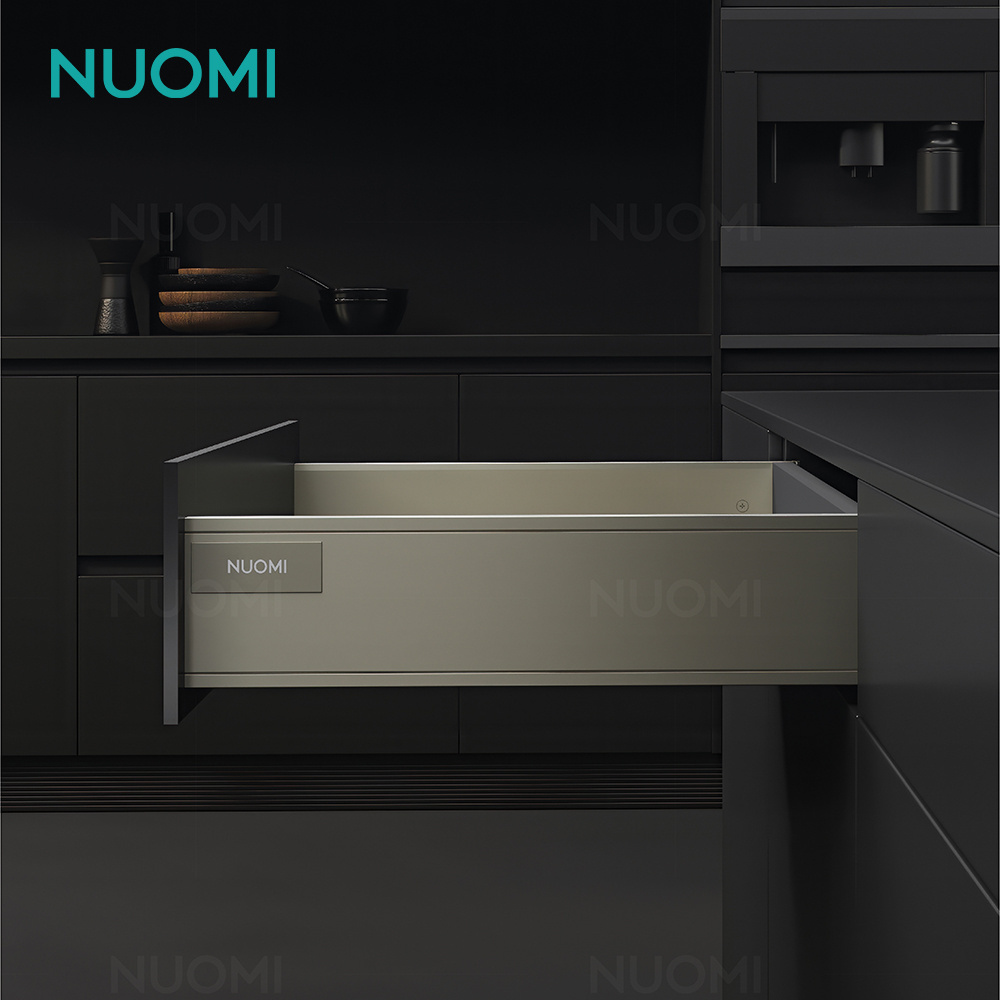 NUOMI Furniture Hardware JANE Series Slim Tandem Cabinet Drawer Box Runner Rail Soft Closing Undermount Drawer Slide for Kitchen