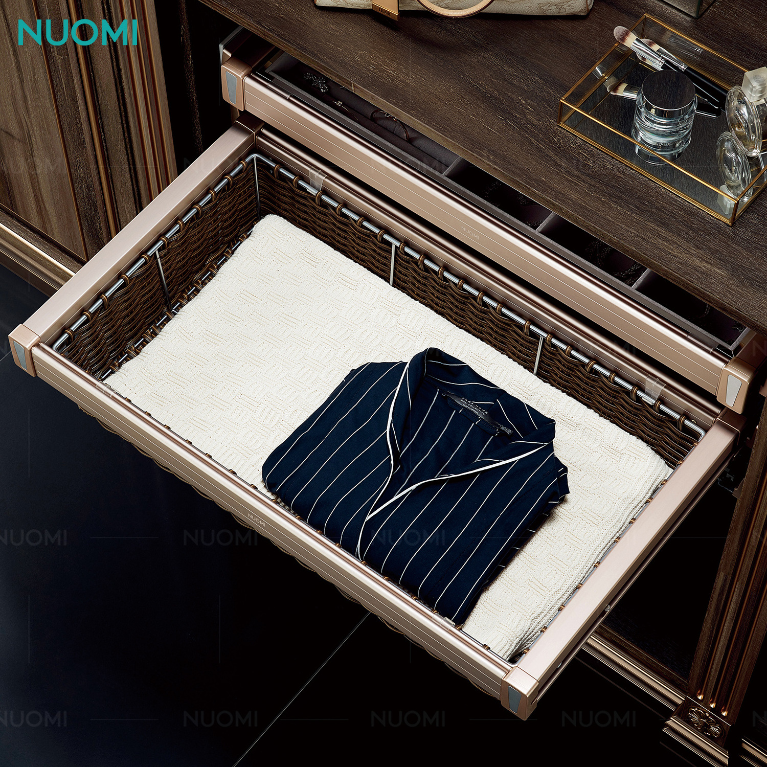 Nuomi Two Series Elegant Design Pants Rack Hanger Wardrobe Closet Organizer