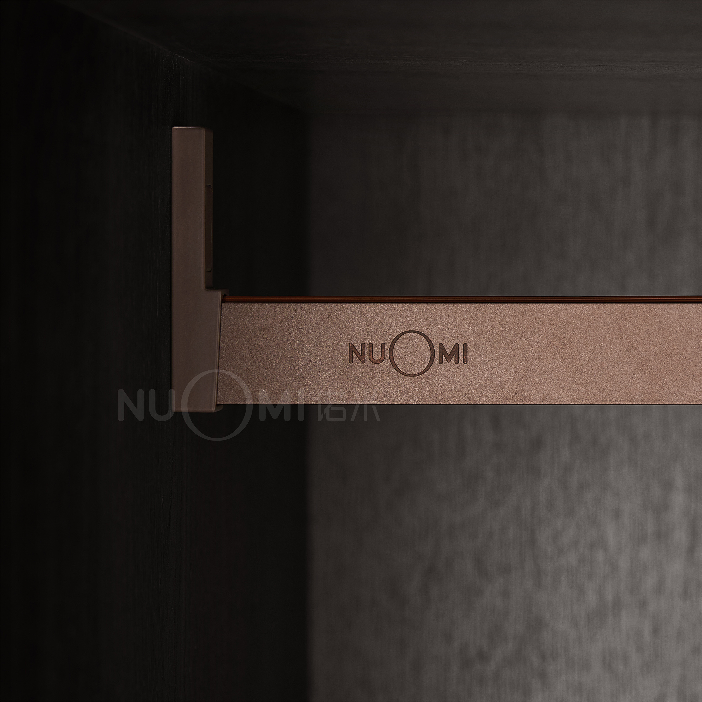 NUOMI HERA series Wardrobe Hardware Clothes Hanging Rail Bedroom Accessories Aluminum Hanging Rod for Closet