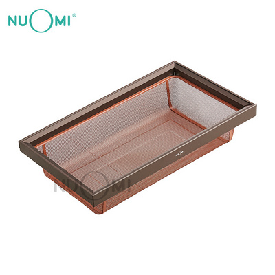 Nuomi Wardrobe Accessories Pull Out Rattan Wicker Basket Storage Drawers Soft Closing System