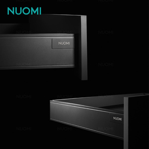 NUOMI Furniture Hardware JANE Series Metal Box Drawer Slides Tandem Runner Rail Box Soft Closing Undermount Drawer Slide