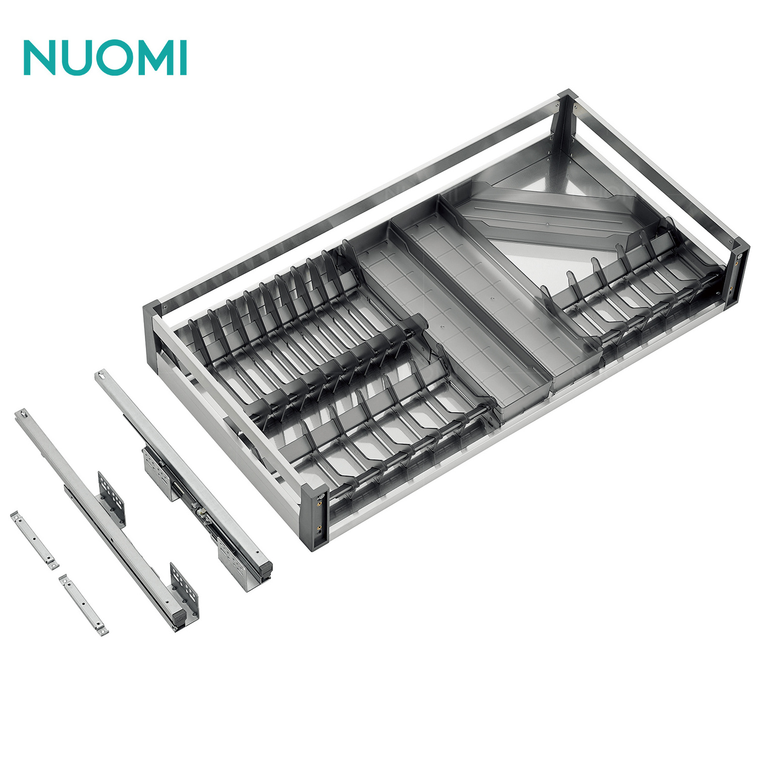 NUOMI Modern Kitchen Drawer Sliding Basket Cabinet Organizer Storage Metal Multifunctional Kitchen Pull Out Basket Drawer