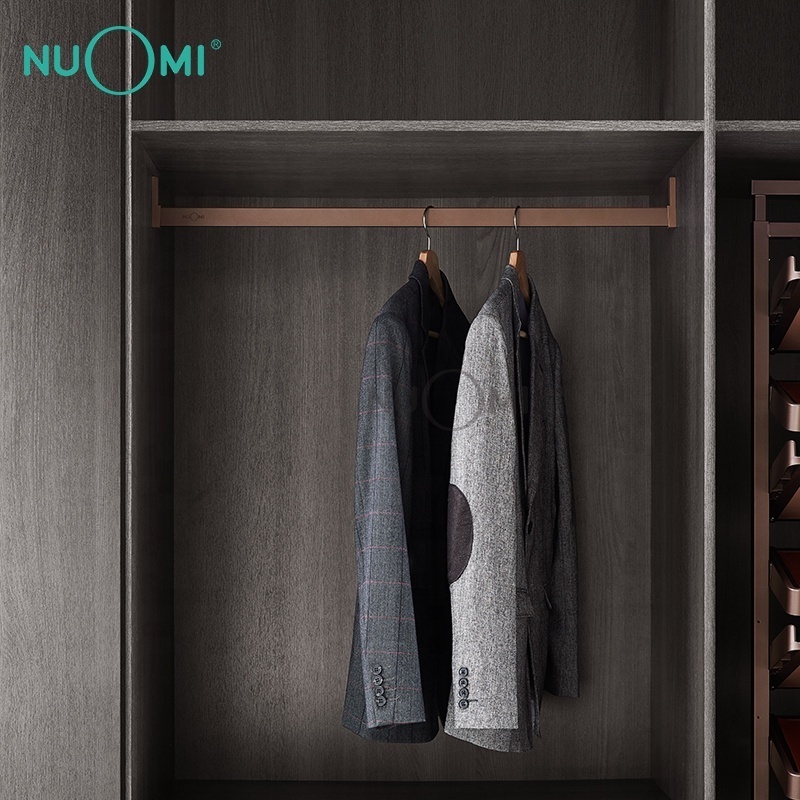 NUOMI HERA series Wardrobe Hardware Clothes Hanging Rail Bedroom Accessories Aluminum Hanging Rod for Closet