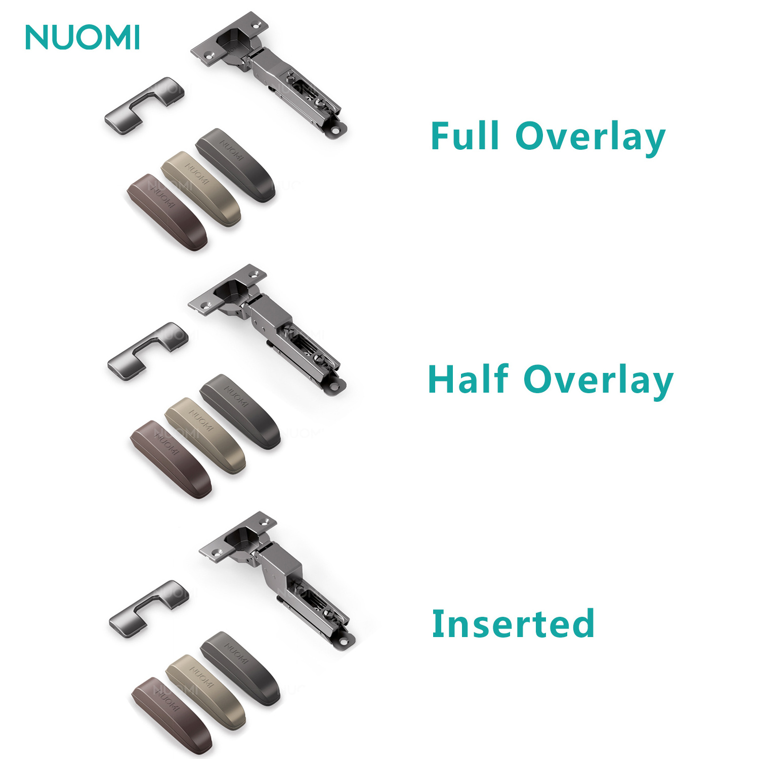 NUOMI Furniture Accessories Hardware Furniture Hinge Soft Close Wingless Cover Door Cabinet Hinge for furniture